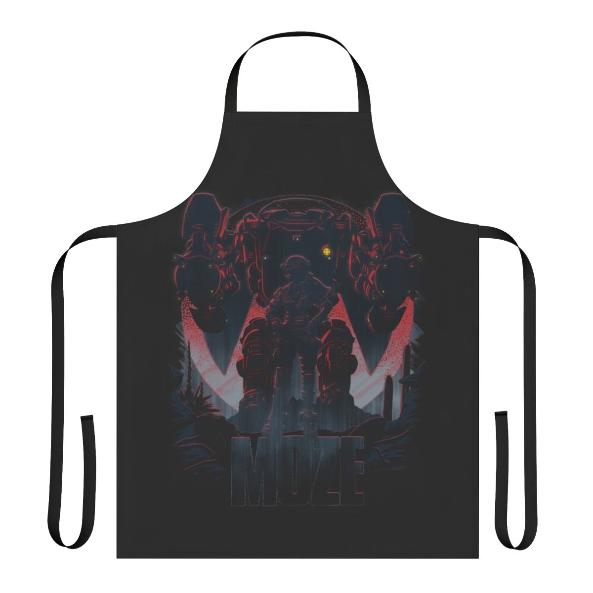 Borderlands inspired gaming apron featuring video game fan art design