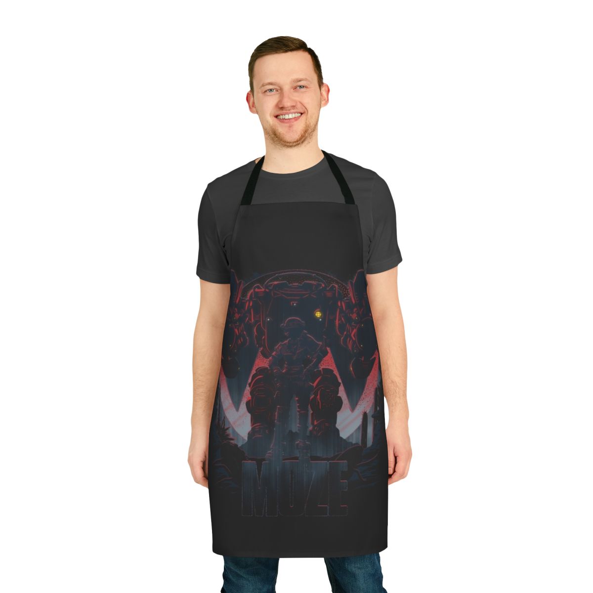 Borderlands inspired gaming apron featuring video game fan art design