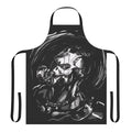 "Monochrome cellshade design apron featuring Borderlands character Krieg"