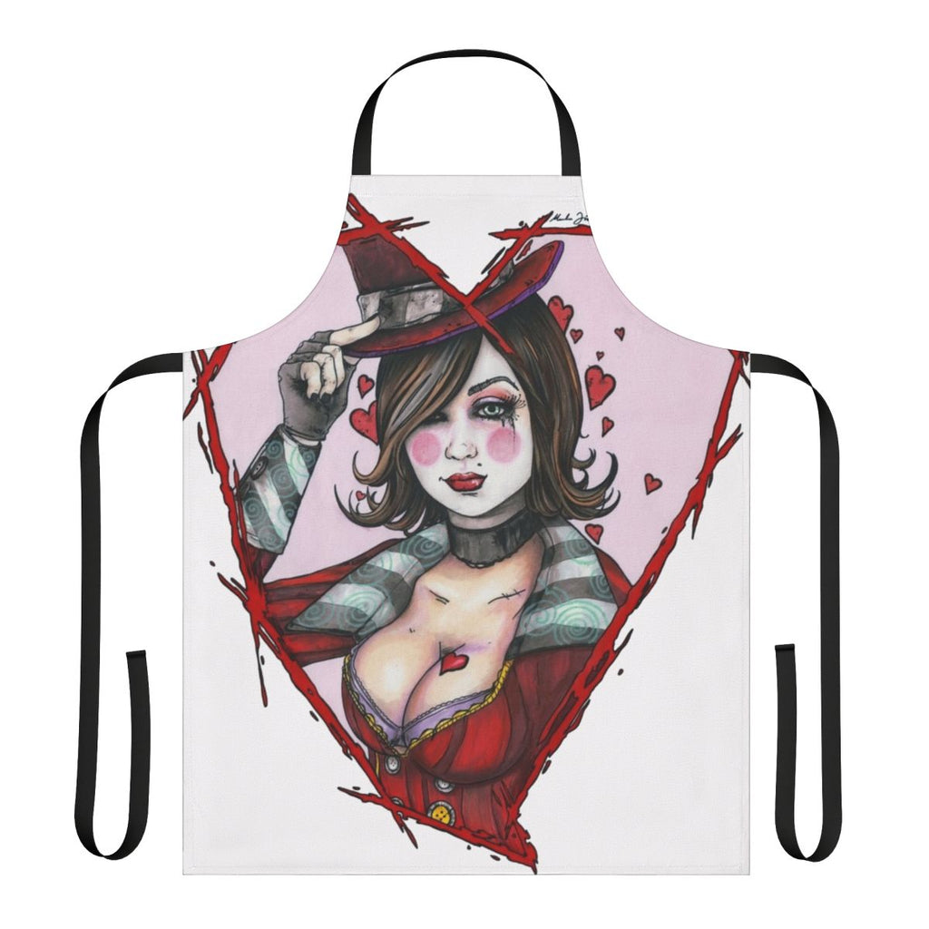 Borderlands-themed Moxxi-style apron with bold colors and patterns