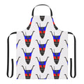 Borderlands-inspired poly pride apron featuring the iconic Claptrap robot character