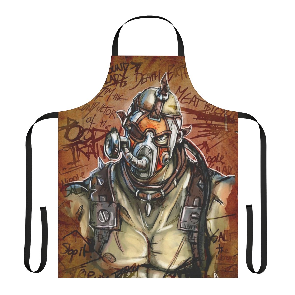 Borderlands-inspired psycho apron with post-apocalyptic, wasteland design