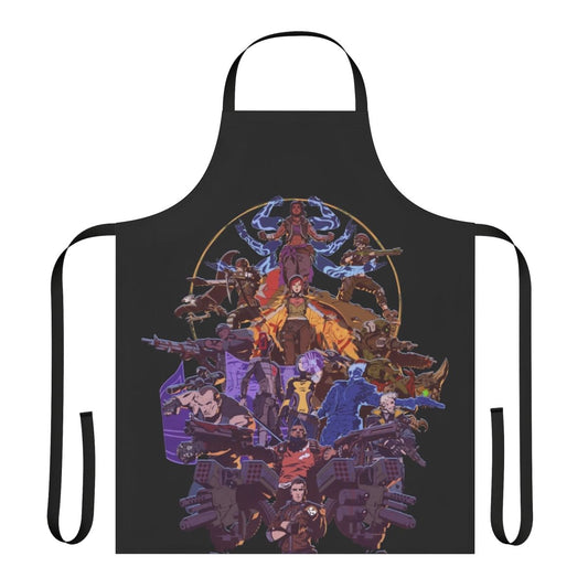 Borderlands-themed apron featuring the Vault Season design