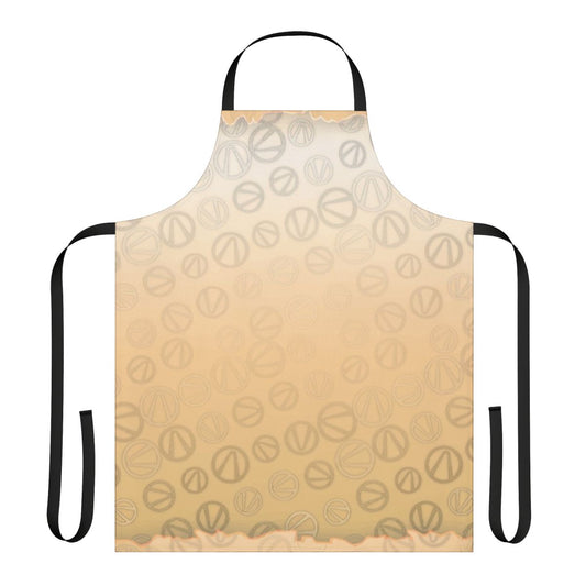 Borderlands inspired apron featuring the iconic vault symbol pattern