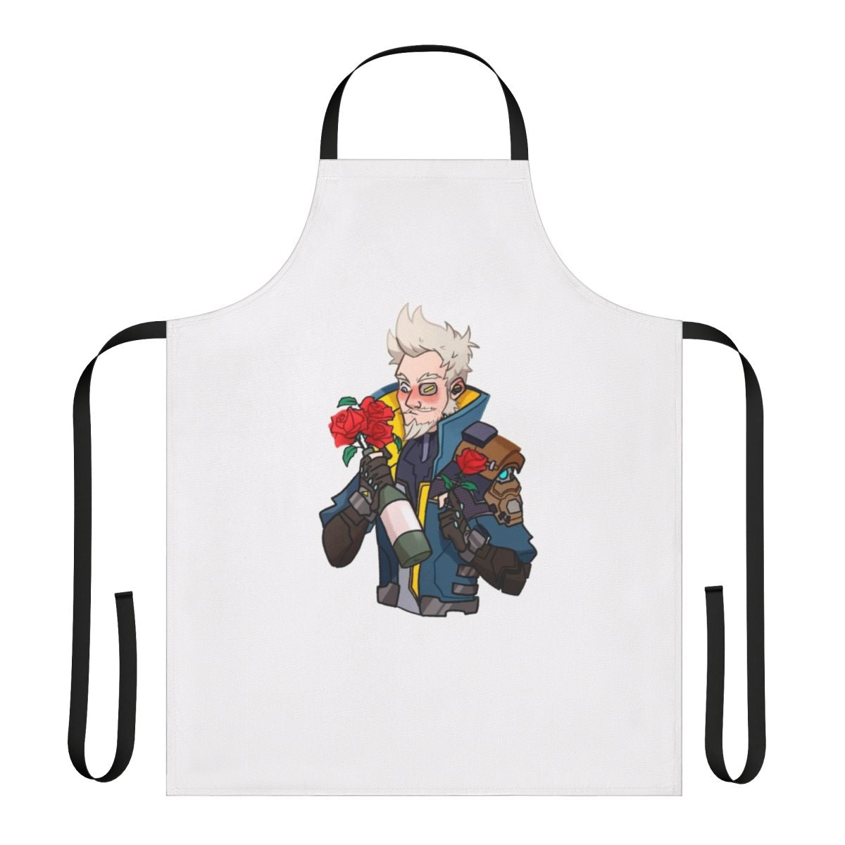 Borderlands Zane-themed apron featuring the Operative character design