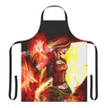 Borderlands-themed apron featuring a fierce, fire-wielding siren character