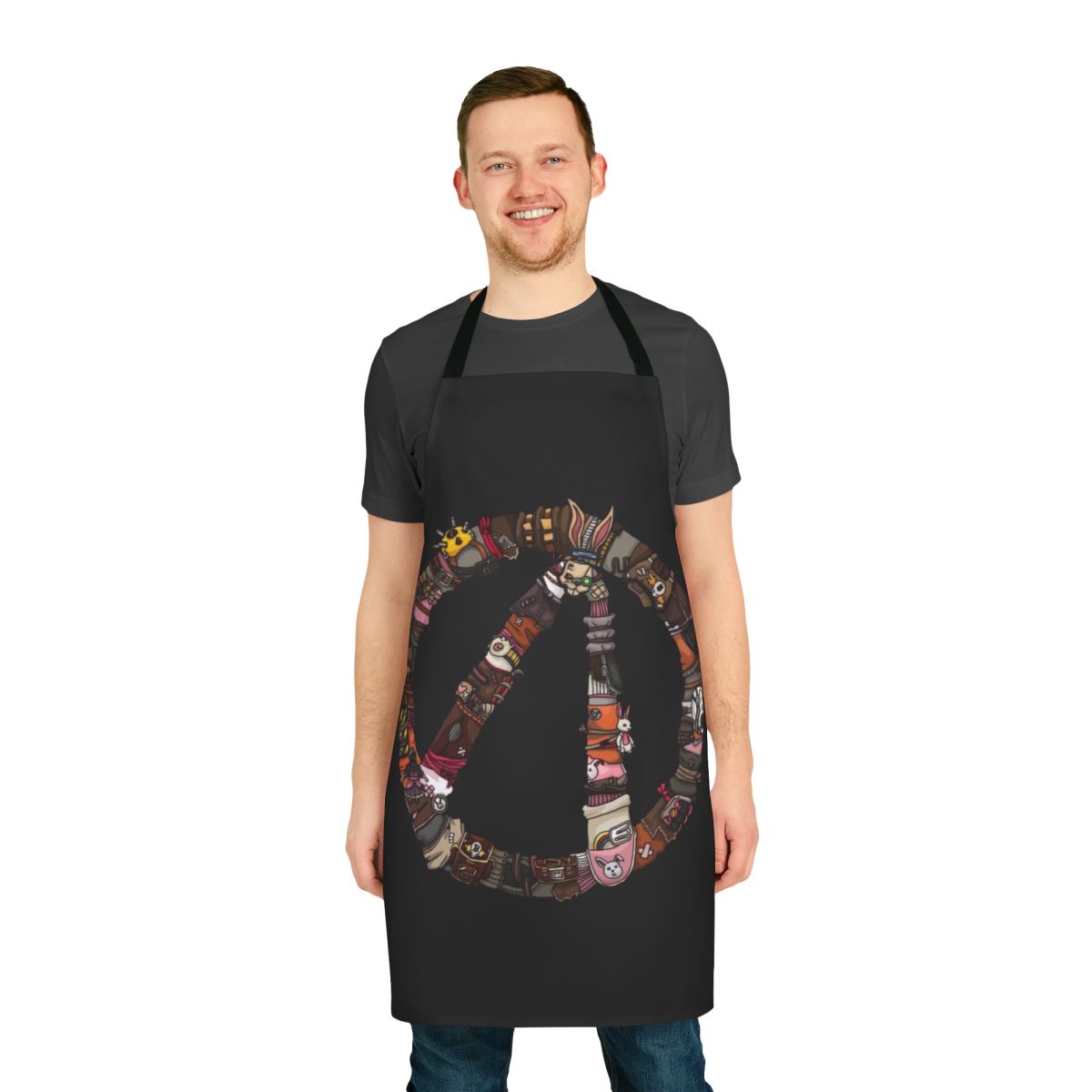 Borderlands-inspired apron featuring the iconic vault hunter symbol