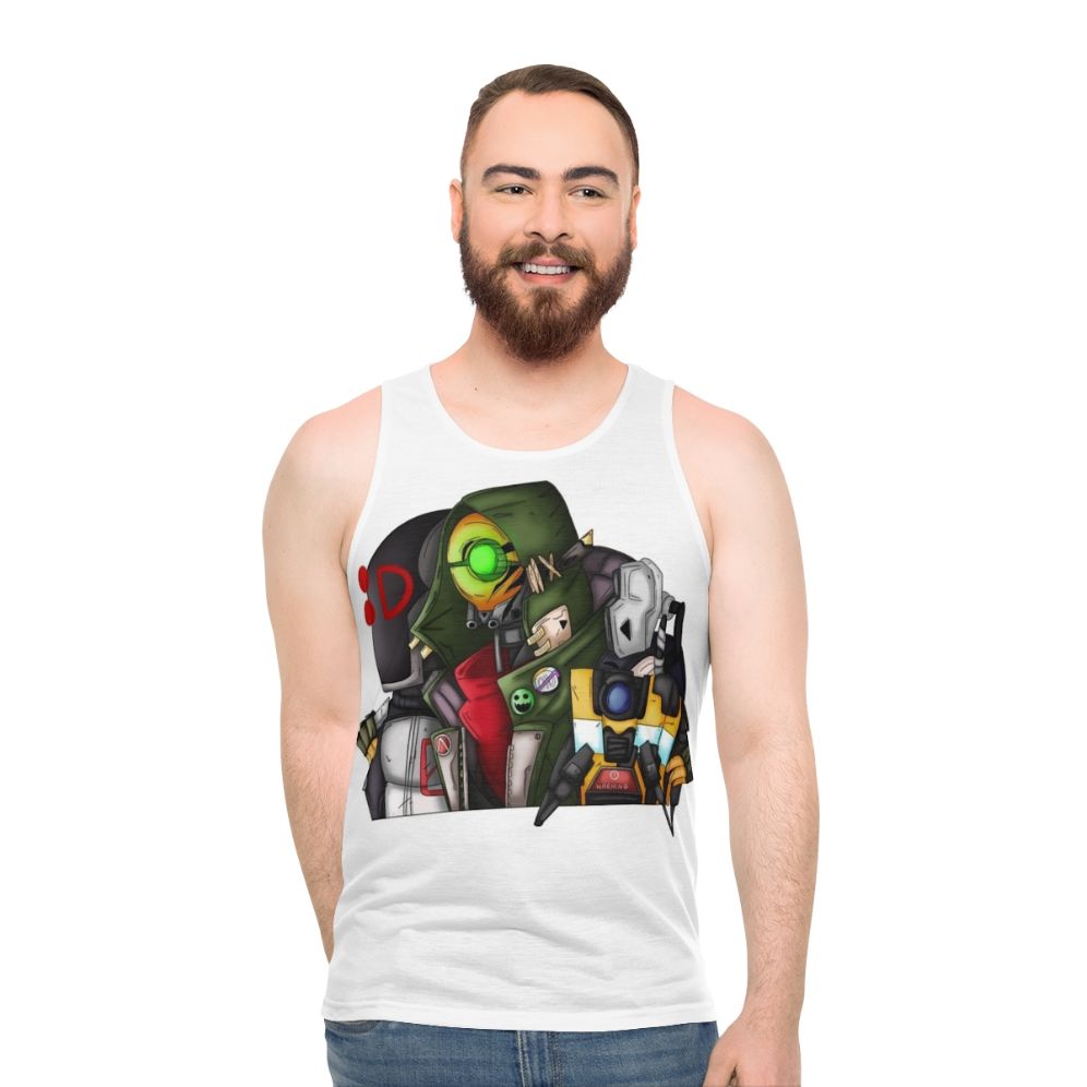 Borderlands Zer0, Fl4k, and Claptrap Unisex Tank Top
