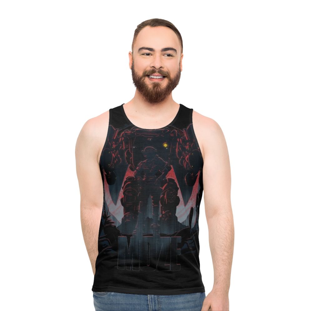 Borderlands 3 unisex tank top with Moze character artwork