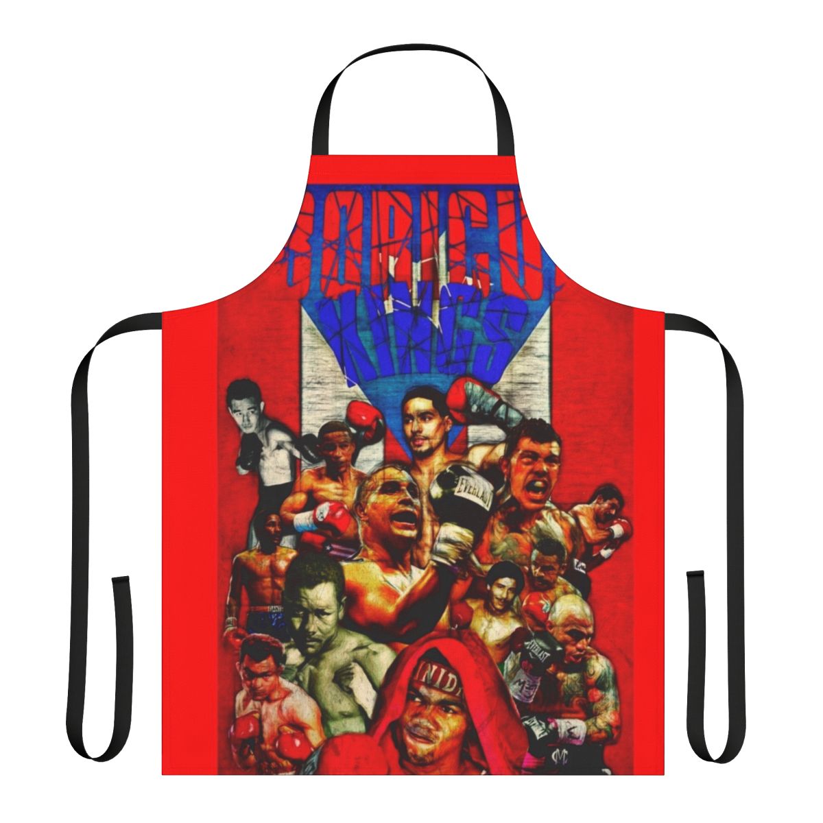 Boricua-Inspired Boxing Apron with Puerto Rican Imagery