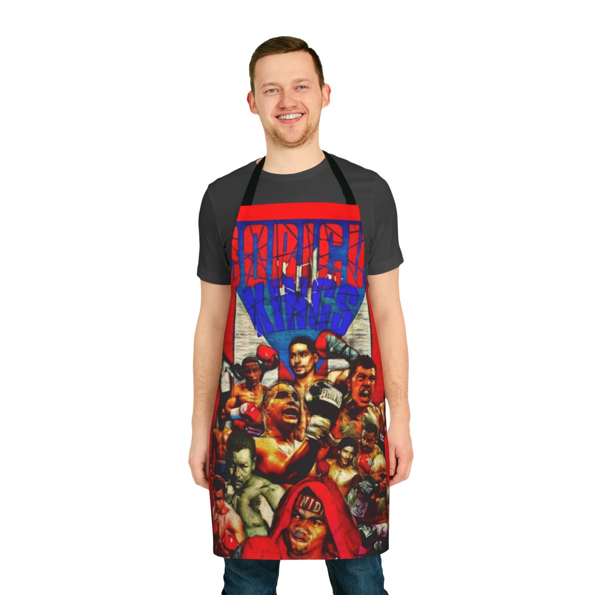 Boricua-Inspired Boxing Apron with Puerto Rican Imagery