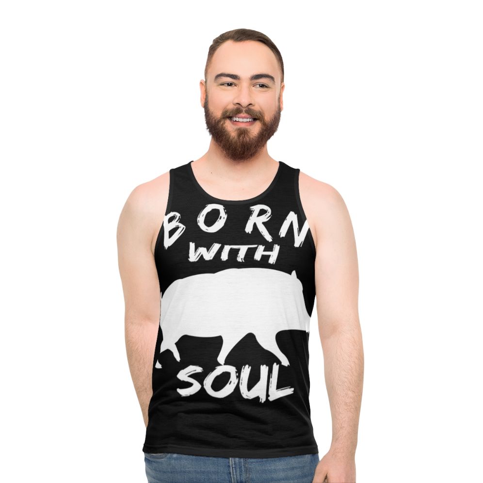 Born with Pig Soul Unisex Tank Top