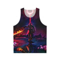 Dark fantasy "Boss of the Ring" unisex tank top with flame design