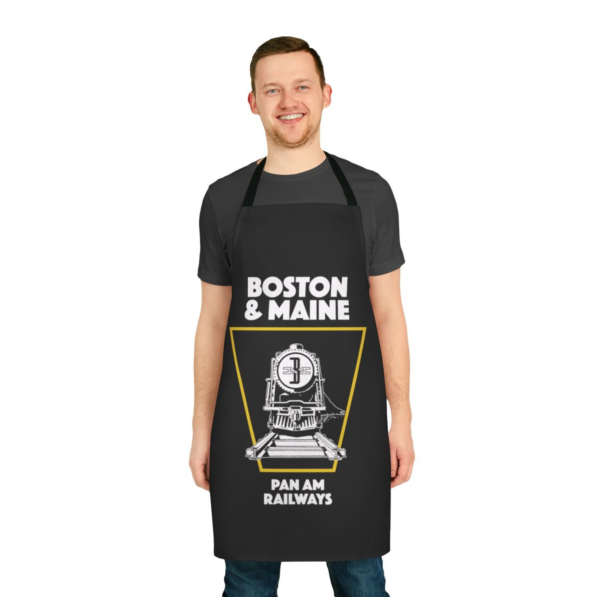 Boston Maine Train Inspired Emblem Apron