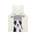 Unisex Boston Terrier Tank Top with Watercolor Dog Art