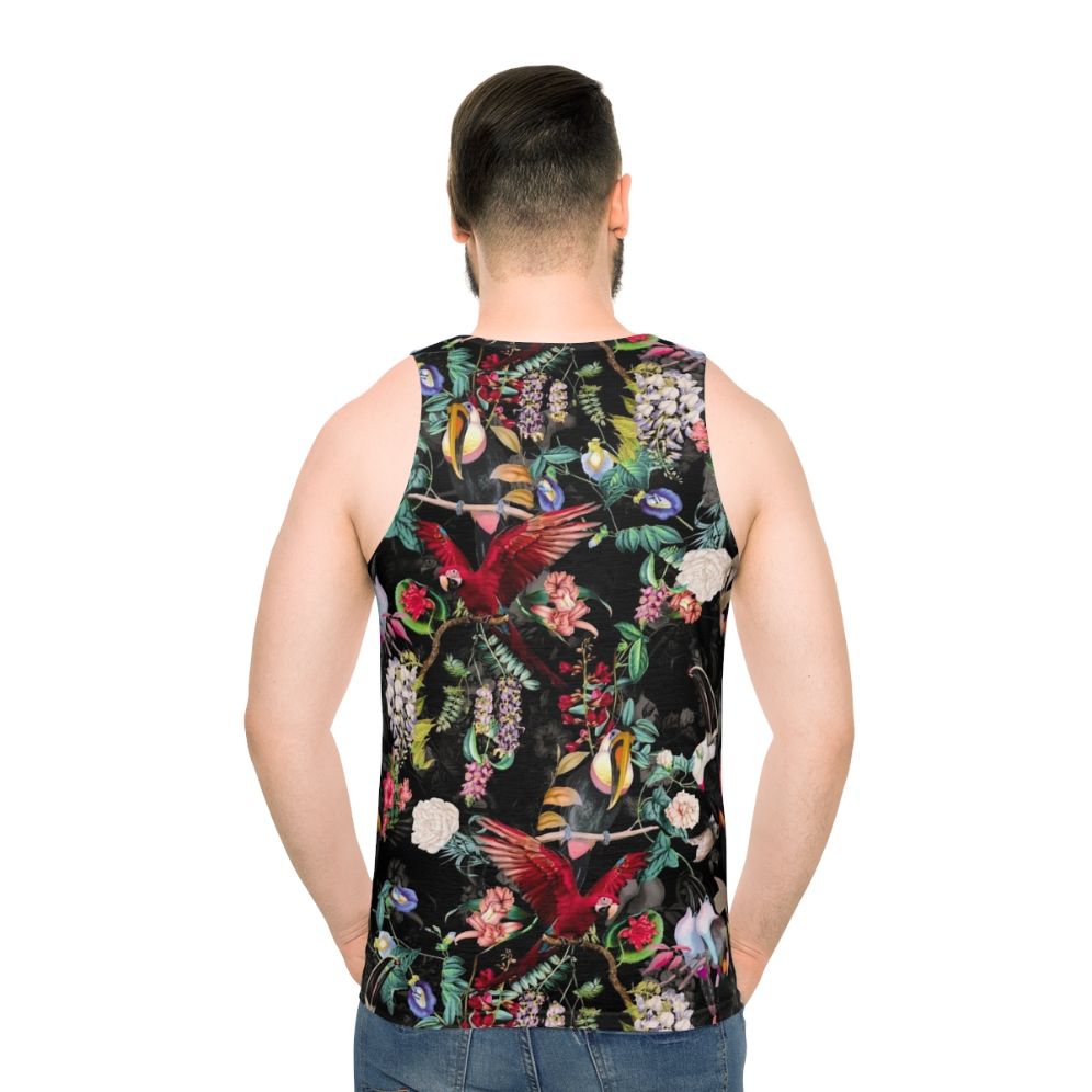 Botanical floral and birds unisex tank top