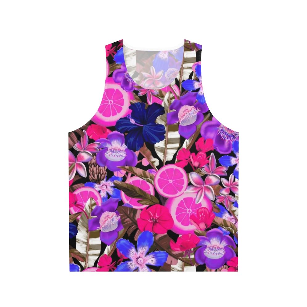 Botanical floral nature unisex tank top