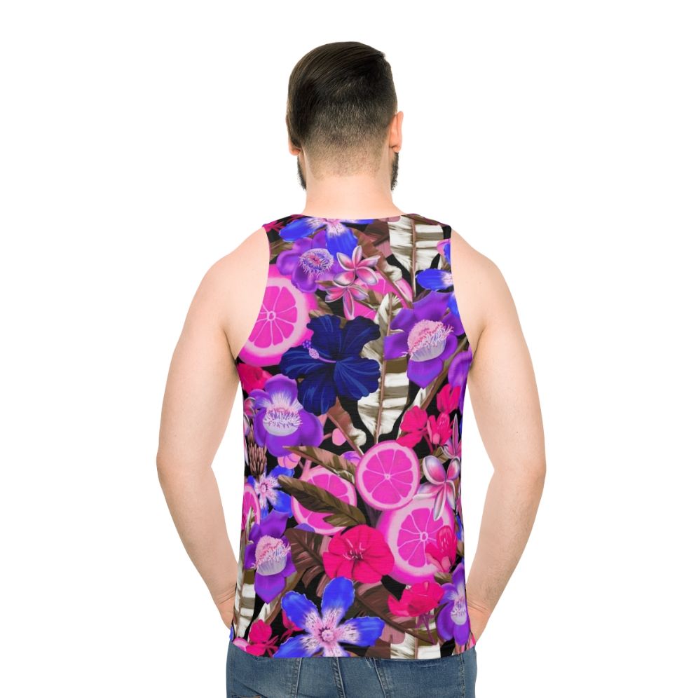Botanical floral nature unisex tank top