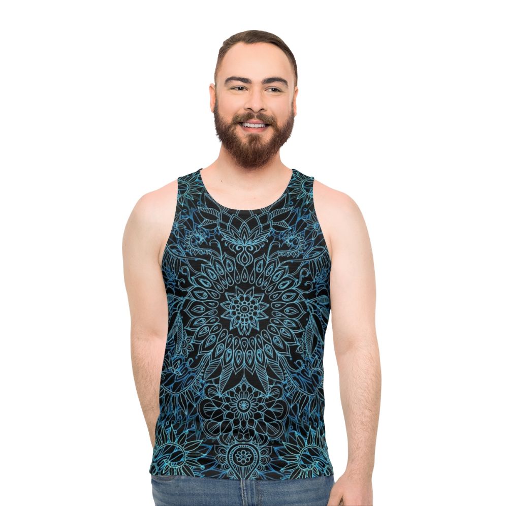 Botanical floral pattern unisex tank top