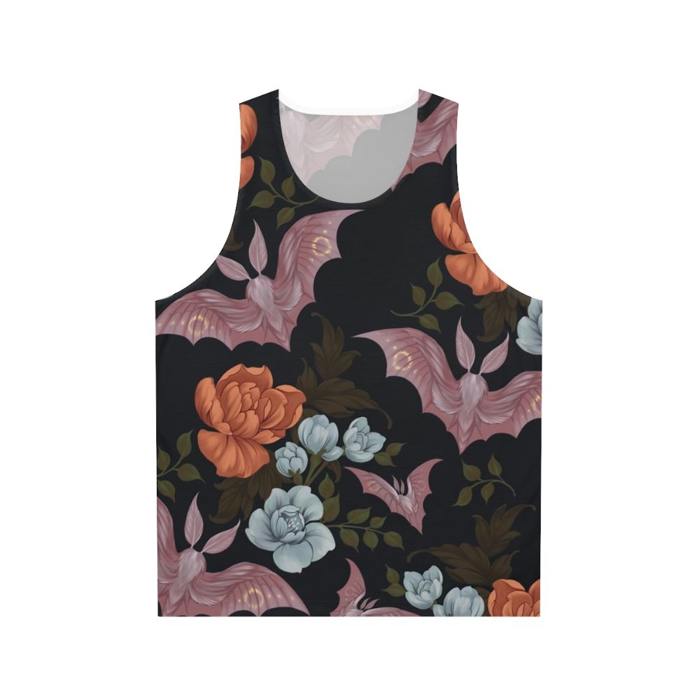 Botanical moths and night flowers unisex tank top