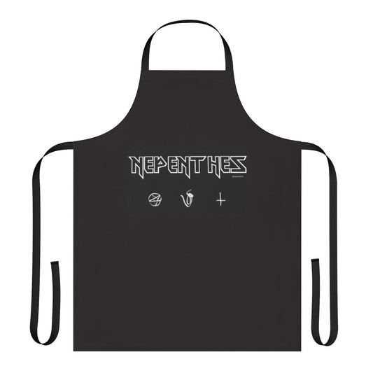 Apron featuring an illustration of a nepenthes or pitcher plant, a type of carnivorous plant.