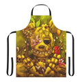 Apron featuring a scenic sunset landscape with blooming spring flowers