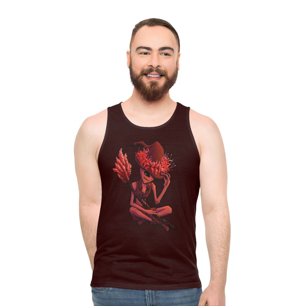 Unisex botanical witch alien tank top
