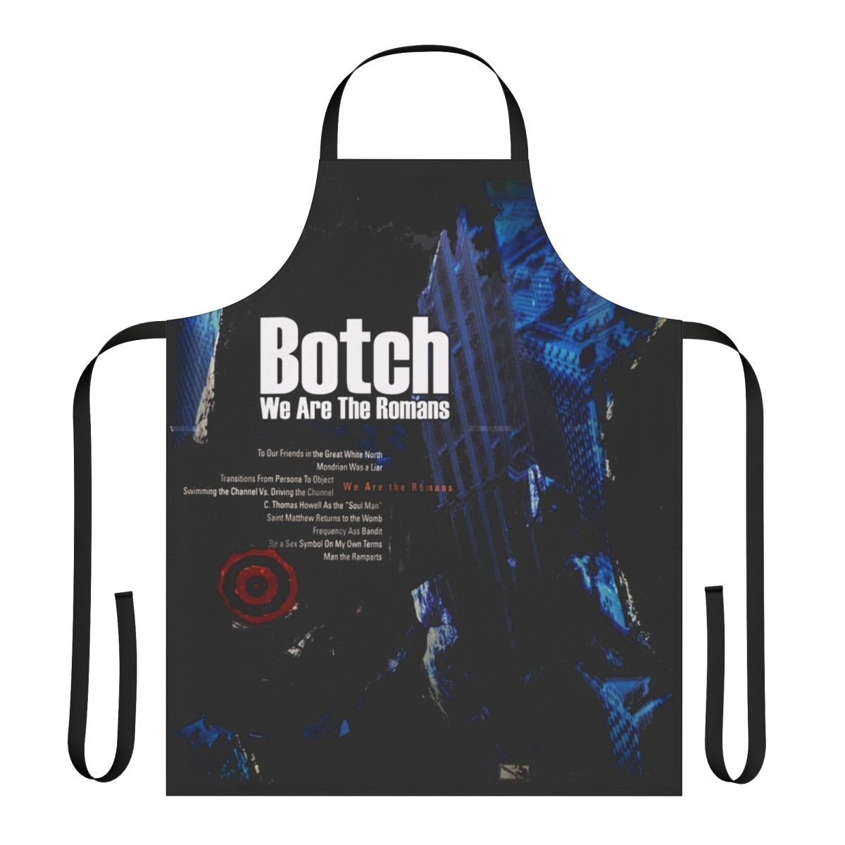 Hardcore metal-inspired apron with Botch graphic