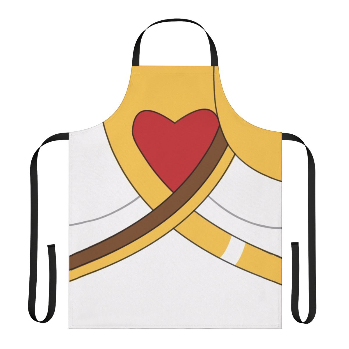 "She-Ra inspired bow armor design on an apron"