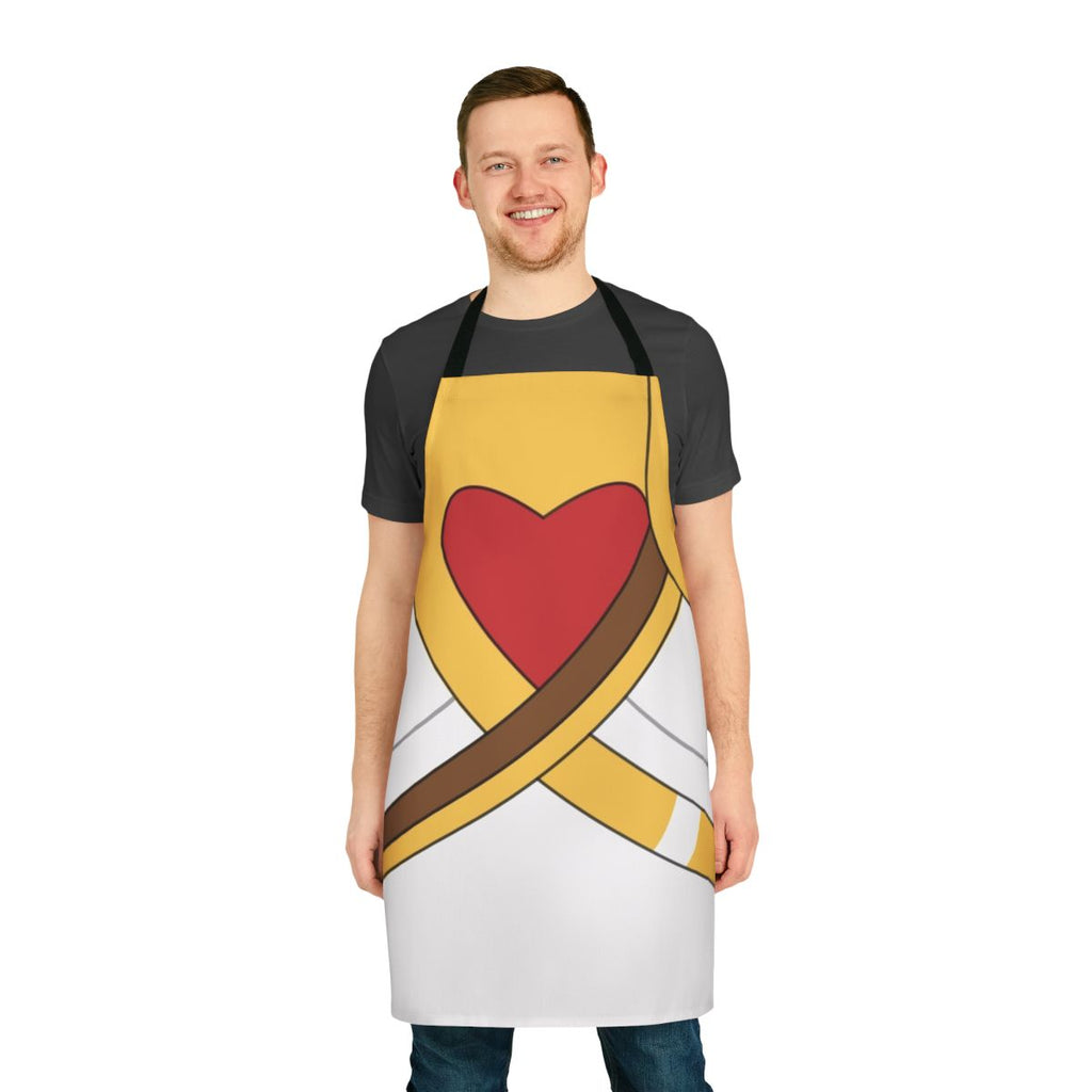 "She-Ra inspired bow armor design on an apron"