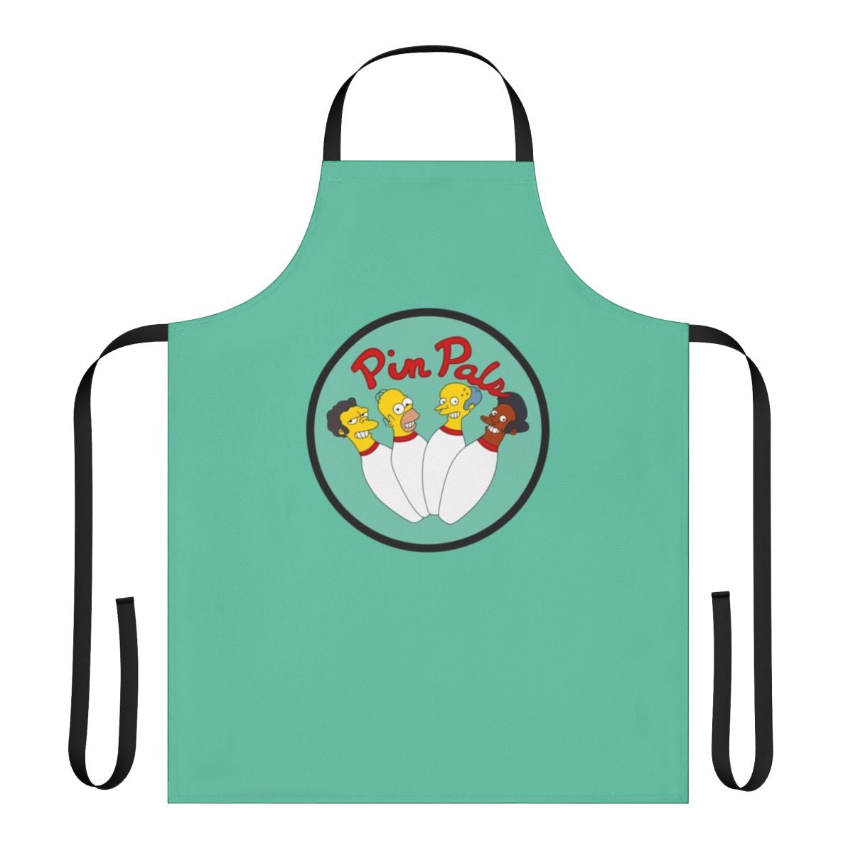 Bowling apron with cartoon bowling friends