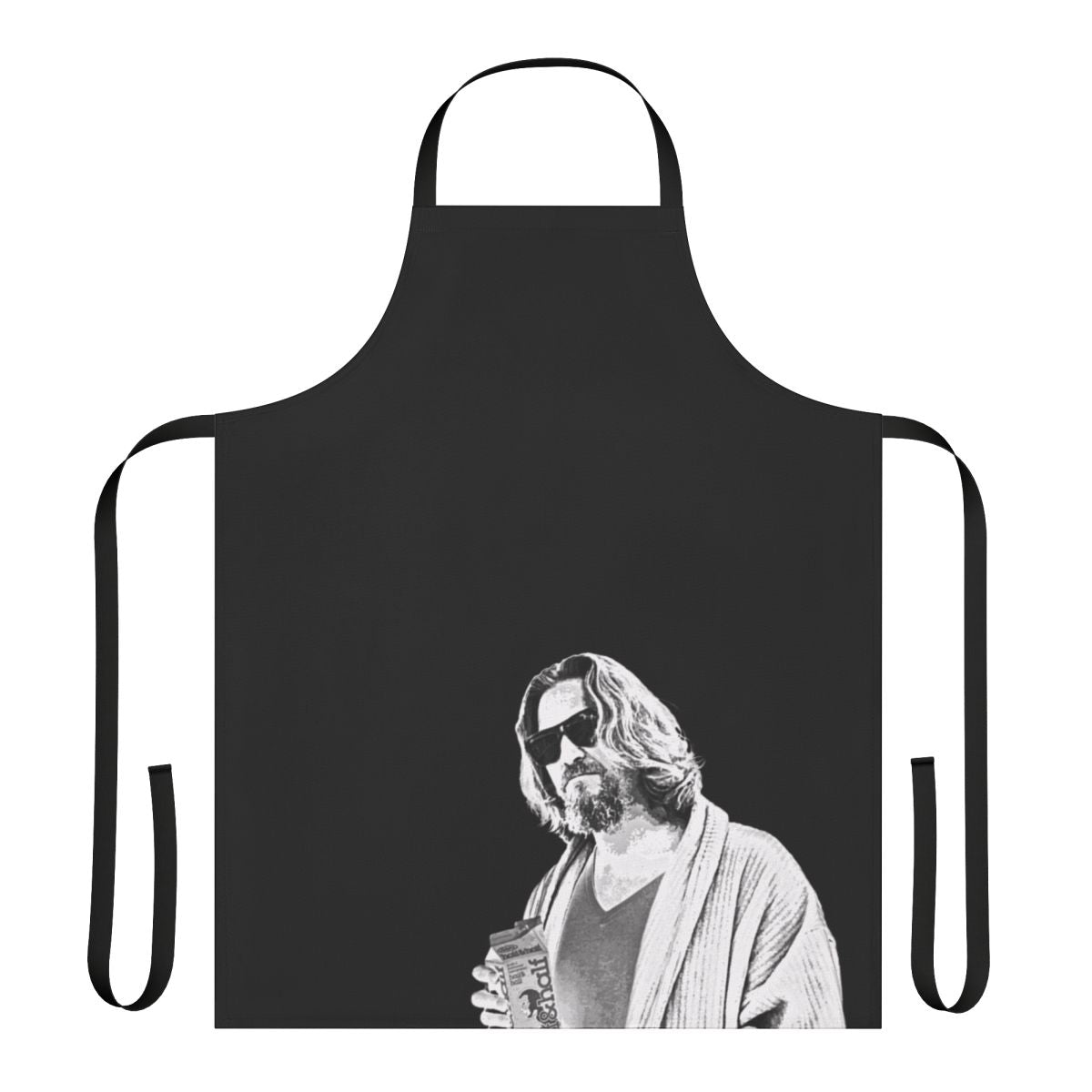 Bowling apron inspired by the cult classic film The Big Lebowski, featuring the character "The Dude"