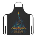 Bowling inspired funny apron with retro pop culture parody design