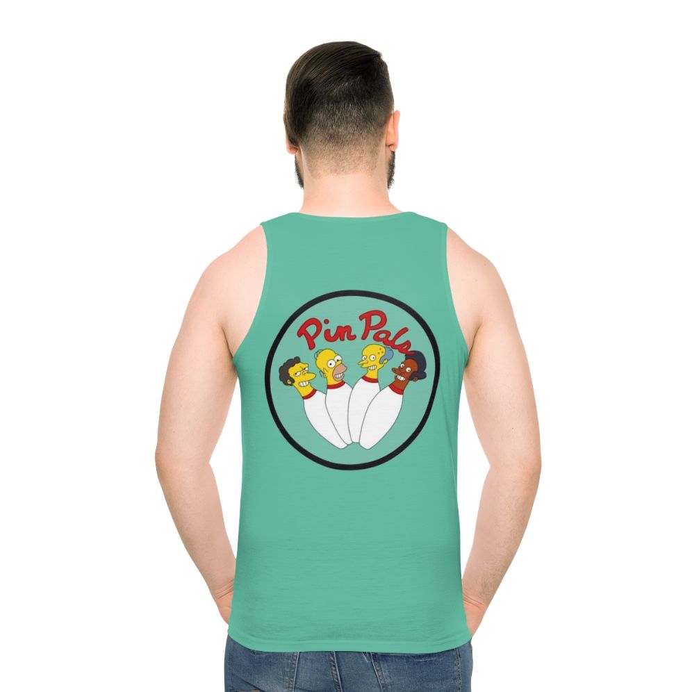 Bowling team friends wearing unisex tank top
