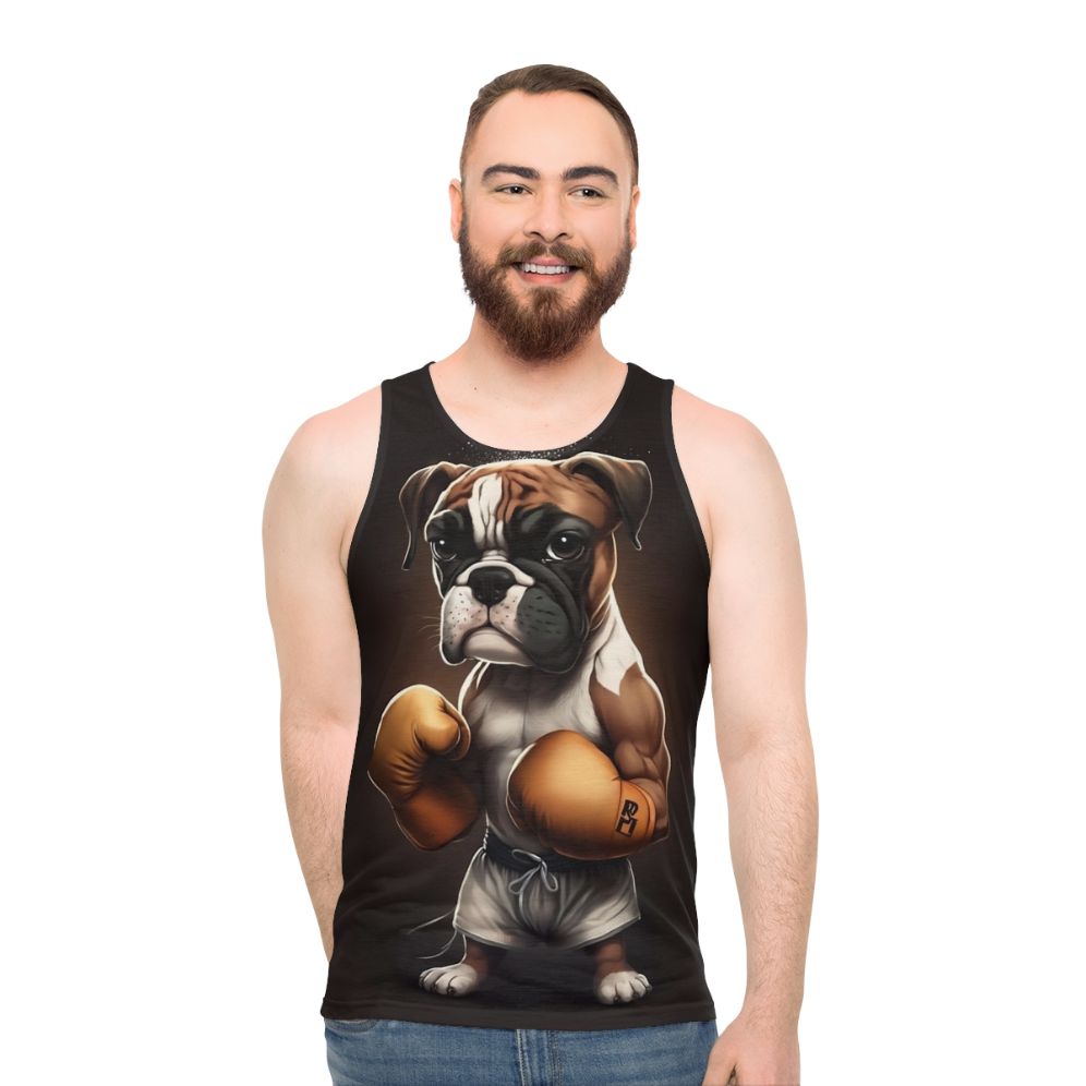 Boxer dog unisex tank top