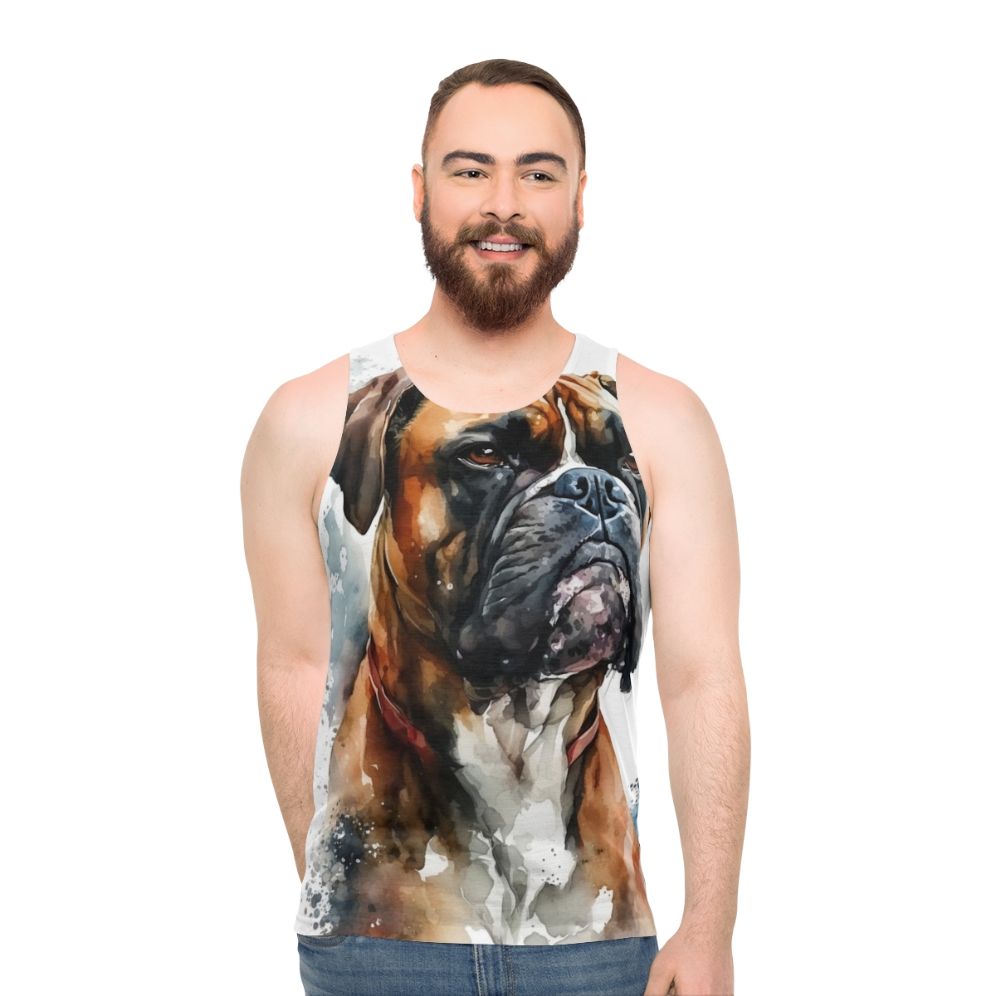 Boxer dog unisex tank top