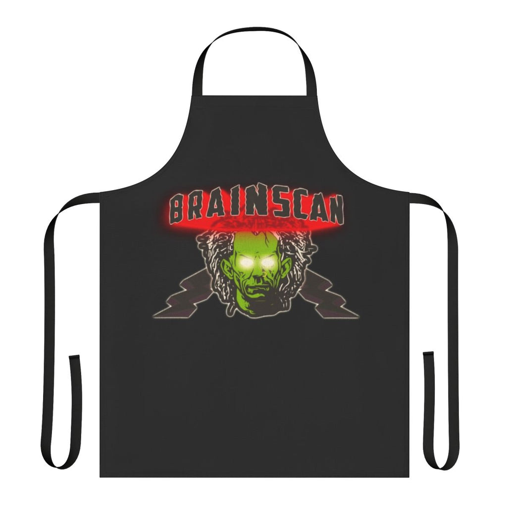 Brainscan inspired apron with a distressed graphic design