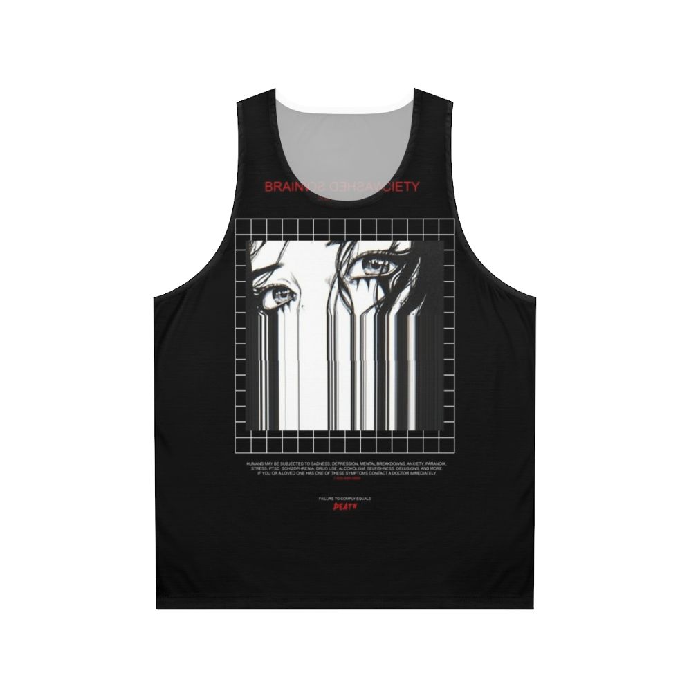 Brainwashed Society Unisex Tank Top with Goth and Vaporwave Aesthetic