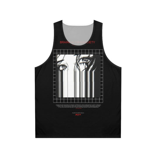 Brainwashed Society Unisex Tank Top with Goth and Vaporwave Aesthetic