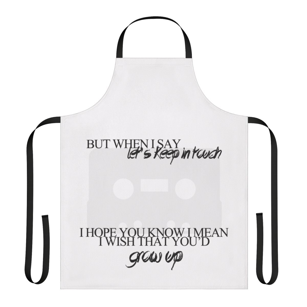 Brand new music lyrics inspired cooking apron