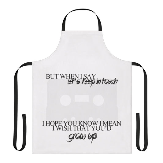 Brand new music lyrics inspired cooking apron