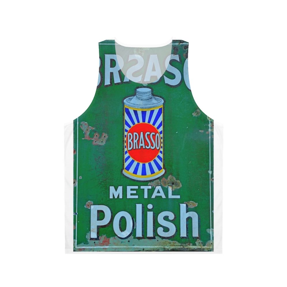 Brasso vintage enamel sign advert unisex tank top