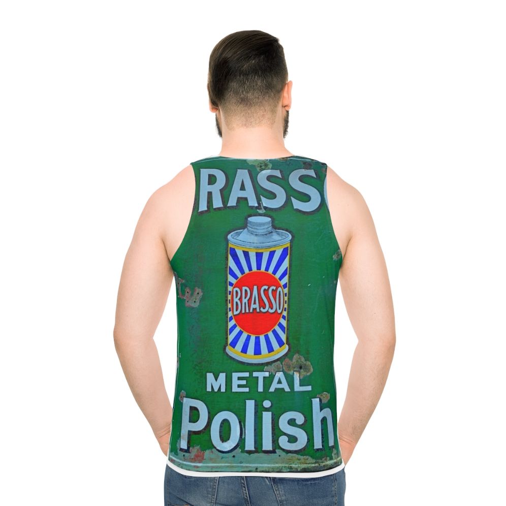 Brasso vintage enamel sign advert unisex tank top
