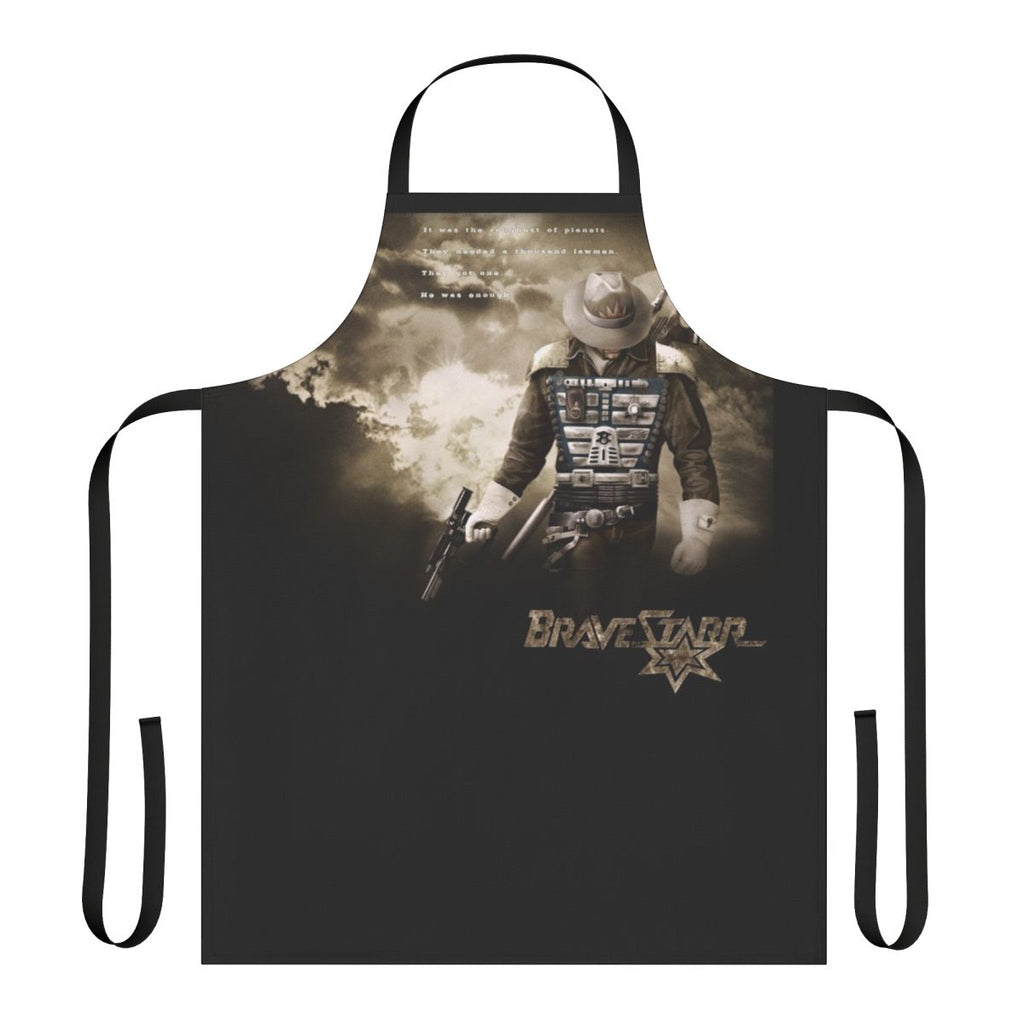 Brave cartoon apron featuring a whimsical cowboy design