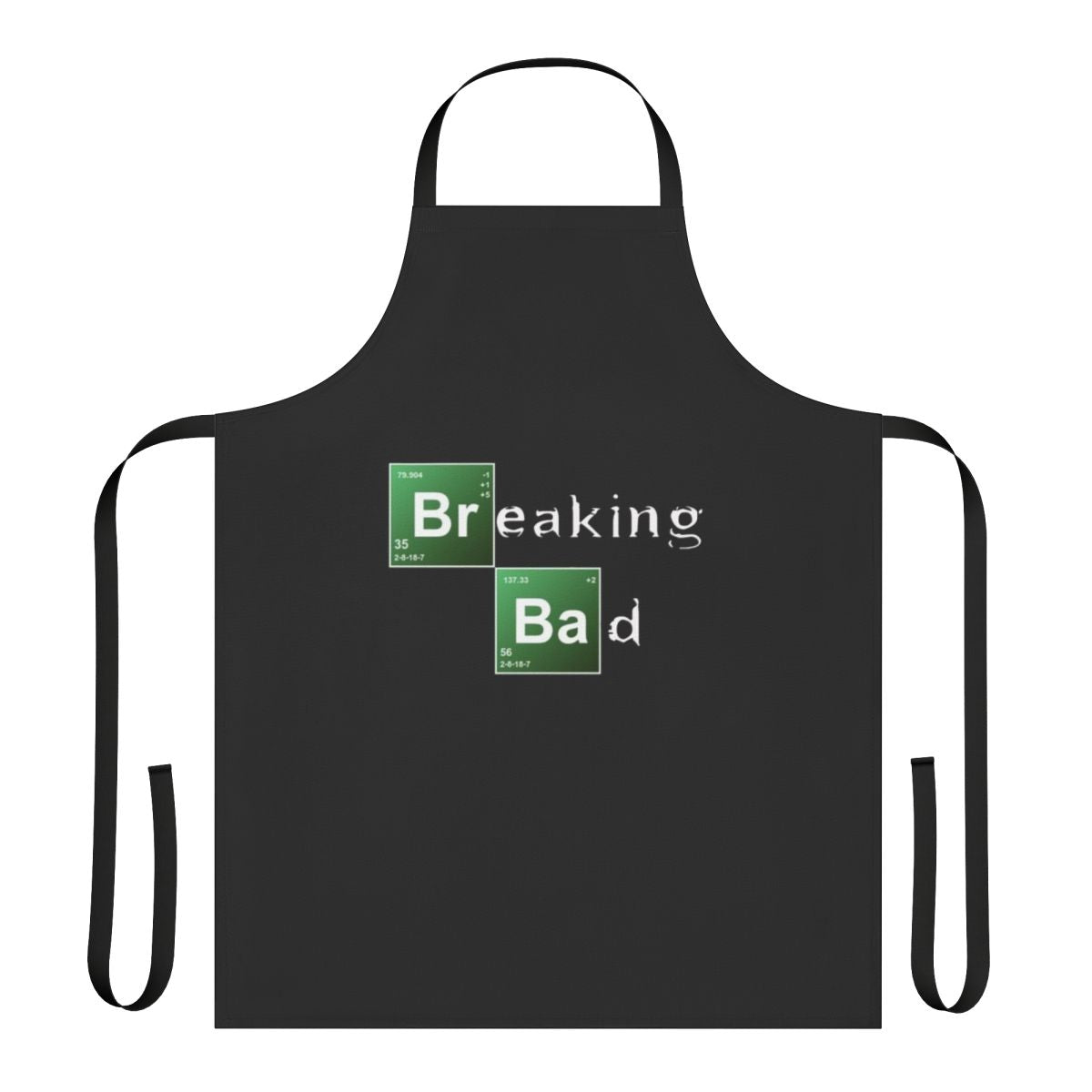 Breaking Bad inspired apron with hazmat design and Heisenberg logo