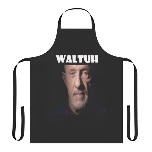 "Waltuh" Breaking Bad inspired apron with Walter White and kid named finger meme design