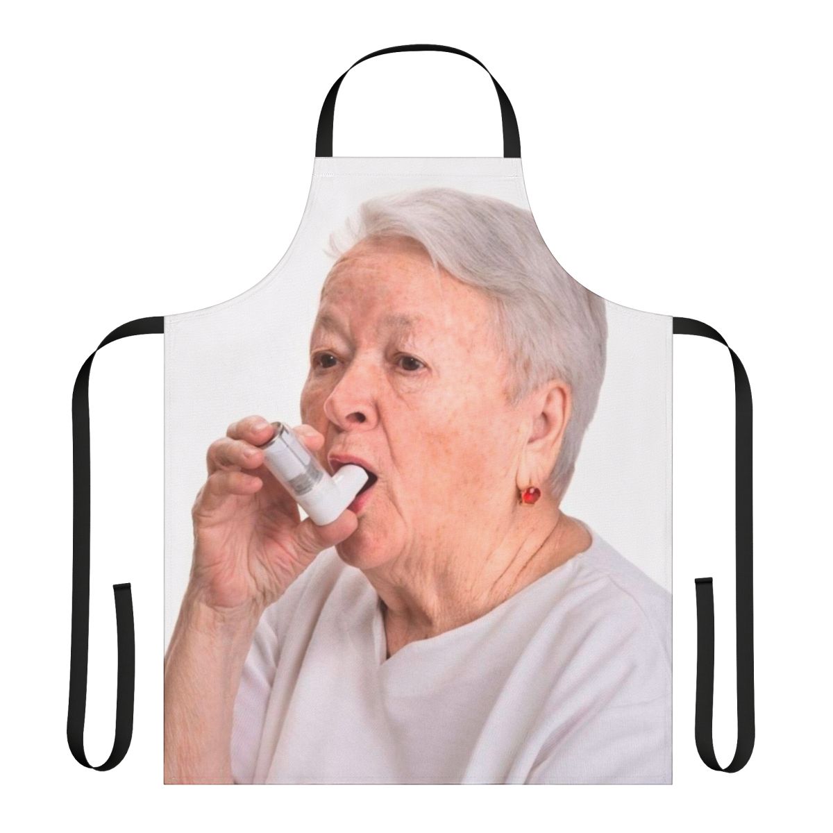 Breathe Easy Apron for Grandma - Medical Mask and Inhaler Holder