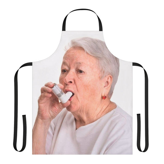 Breathe Easy Apron for Grandma - Medical Mask and Inhaler Holder