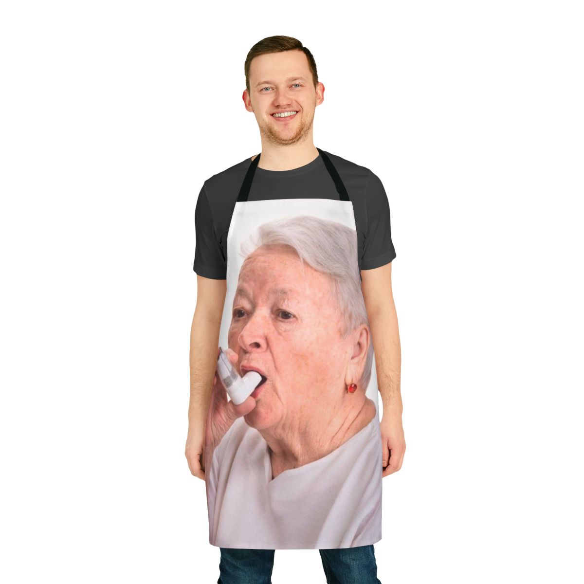 Breathe Easy Apron for Grandma - Medical Mask and Inhaler Holder