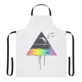 Breathtaking apron featuring a bird silhouette and celestial design in vibrant colors